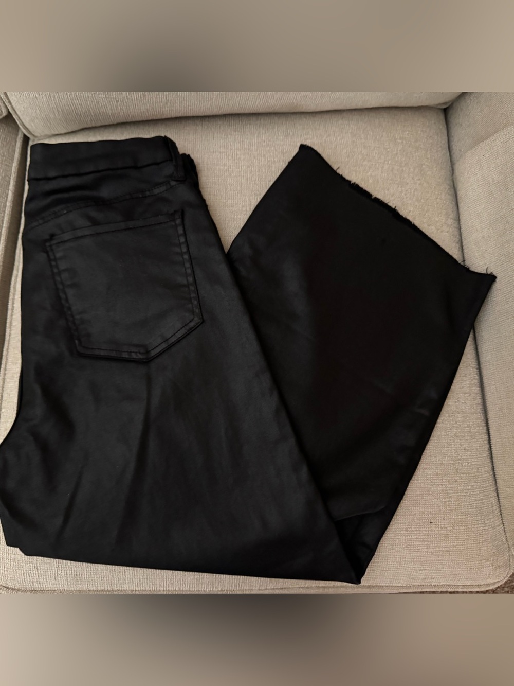 Kut from the Kloth Meg Coated Black Wide Leg
